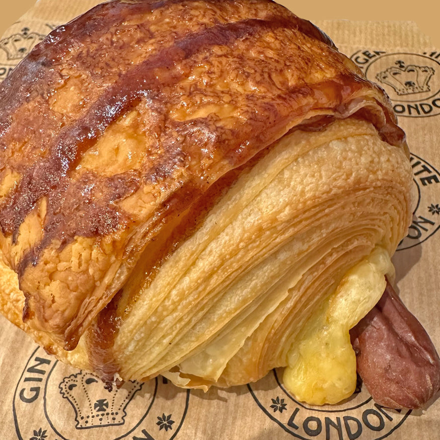 Hot Dog Croissant Ginger and White