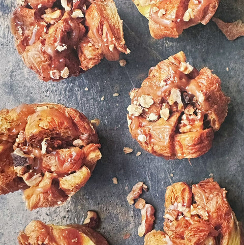 Caramel Croissant Bread and Butter Pudding